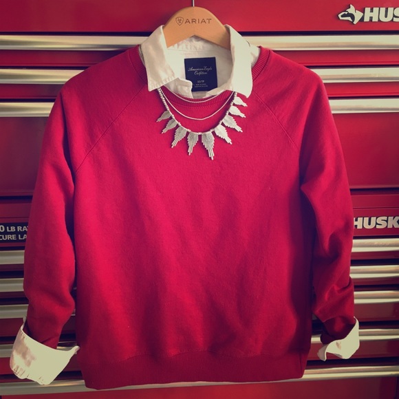 White AE Oxford Shirt - Picture 1 of 4